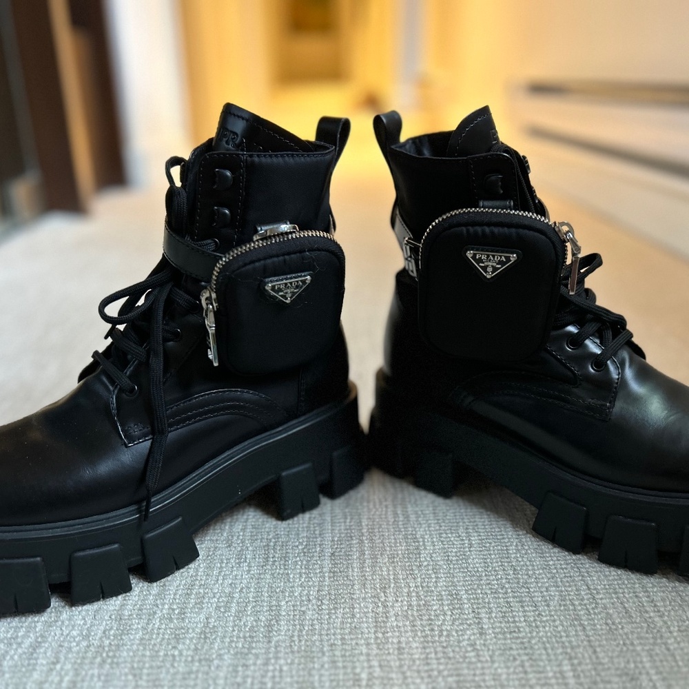 Prada monolith boots size 39. Hardly worn